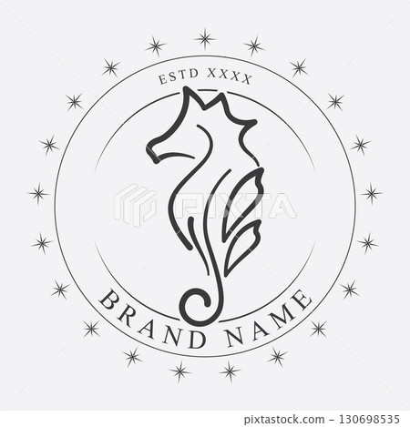 Sea Horse Logo Design 130698535