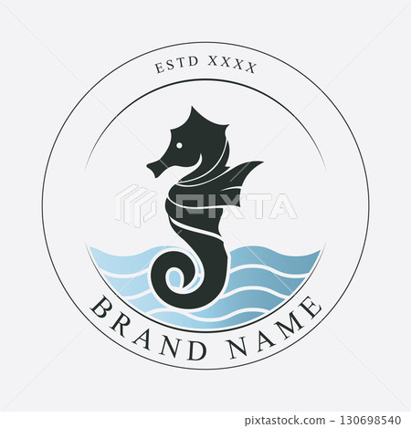 Sea Horse Logo Design 130698540