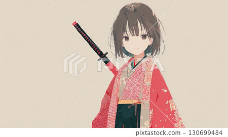 武士女孩 130699484