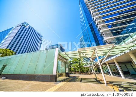 Yokohama cityscape in Japan, Minatomirai Line, Shin-Takashima Station and business district, etc. = 23rd 130700098