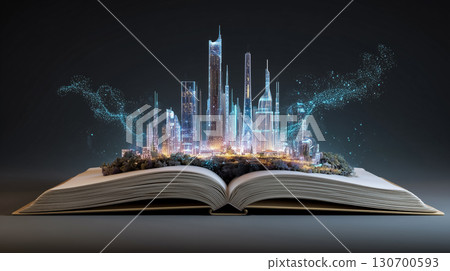 Futuristic design representing education and technology 130700593