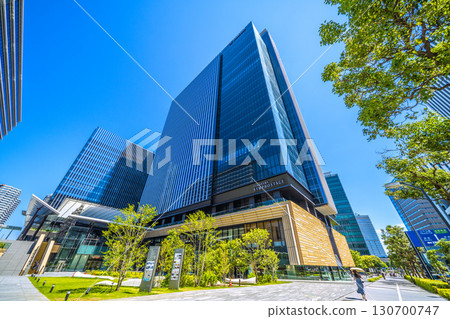 Yokohama cityscape in Japan, Minatomirai Line, overlooking the business district in front of Shin-Takashima Station, etc. = 23rd 130700747