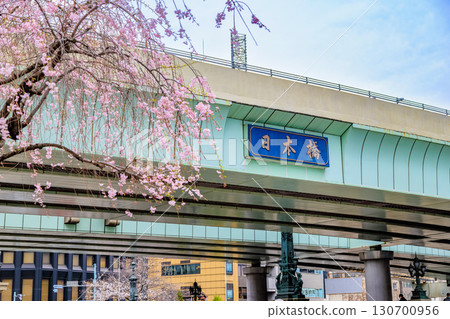 Tokyo Chuo Ward Nihonbashi and cherry blossoms Tokyo Chuo Ward Nihonbashi and cherry blossoms 130700956