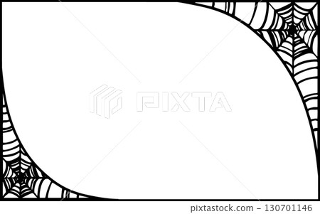 Gothic style spider web frame horizontal background material. 130701146
