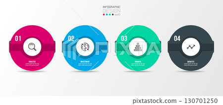 Infographic template business concept with step. Infographic template business concept with step. 130701250