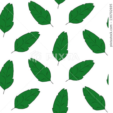 Green banana tropical leaves. Seamless pattern, premium texture, background. Hand-painted vector graphic poster, wallpaper, luxury mural art, cloth, paper 130702695