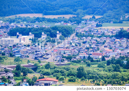 從觀景巖上眺望北海道遠輕町 130703074