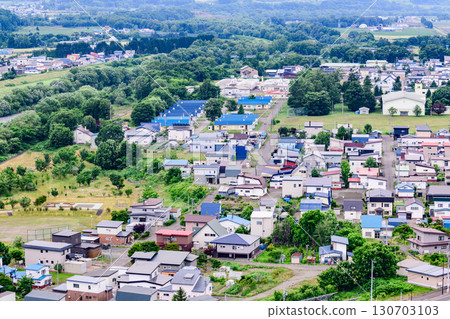 The view of Engaru Town, Hokkaido, from the observation rock 130703103