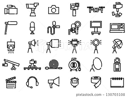 象形圖 - 廣播、視訊和音訊 130703108