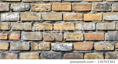 Old rustic red brick wall vintage textured background design 130703363