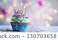 Festive cupcake birthday candles dessert sweet celebration colorful party treat Festive cupcake birthday candles dessert sweet celebration colorful party treat 130703658