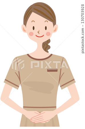 診所接待處一位女士的插圖 美容醫療 診所接待處一位女士的插圖 美容醫療 130703928