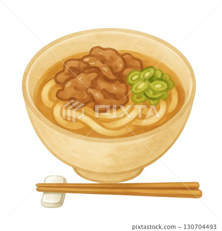 Meat udon illustration/Type 2 130704493