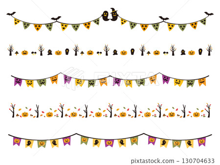Material - Halloween Garland 2025 Vector Material - Halloween Garland 2025 Vector 130704633