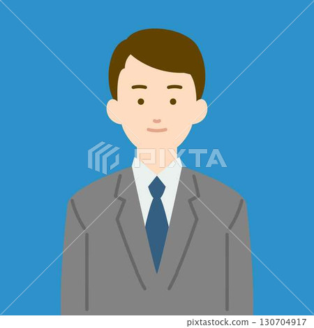 Front view illustration of a businessman 130704917