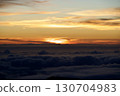 The morning sun rising from the sea of clouds 130704983