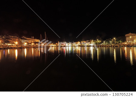 Night view of Malinska harbor Night view of Malinska harbor 130705224