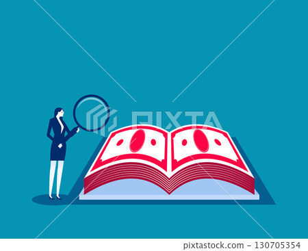 Businessmen read the book of money 130705354