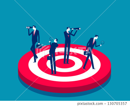 Target. Successful business team with business goals 130705357
