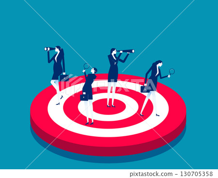 Target. Successful business team with business goals 130705358