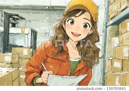 Miyu Series: Food Logistics Miyu working in the refrigerator 130705691