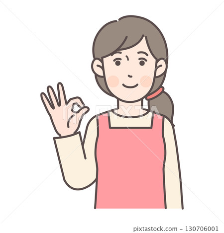 發出好標誌的家庭主婦 130706001