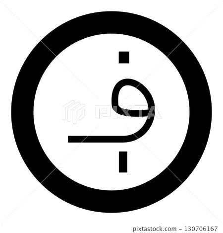 Afghani Afghan currency money icon in circle round black color vector illustration image solid outline style Afghani Afghan currency money icon in circle round black color vector illustration image solid outline style 130706167