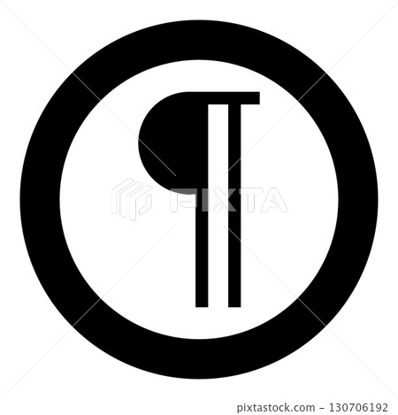 Paragraph sign Editable pilcrow text symbol typing element icon in circle round black color vector illustration image solid outline style Paragraph sign Editable pilcrow text symbol typing element icon in circle round black color vector illustration image solid outline style 130706192