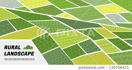 Agriculture pattern. Farm field background. Grassland or abstract tea mountain patchwork. Agro farmland. Countryside green plantation. Squares ornament. Vector rural landscape banner Agriculture pattern. Farm field background. Grassland or abstract tea mountain patchwork. Agro farmland. Countryside green plantation. Squares ornament. Vector rural landscape banner 130706425