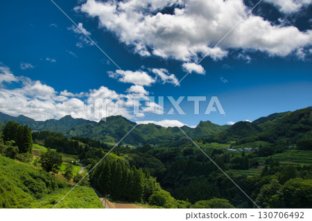 View of nature from Takachiho Railway Bridge Miyazaki Prefecture 130706492