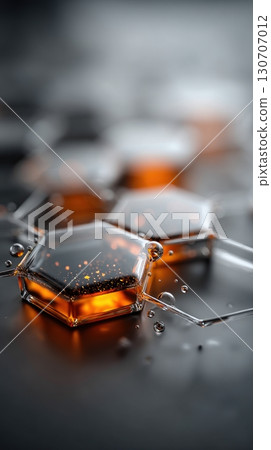 abstract hexagonal glowing grid abstract hexagonal glowing grid 130707012
