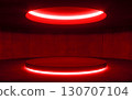 red modern lighting with interior empty space, 3d rendering sci-fi concept 130707104