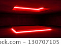 red modern lighting with interior empty space, 3d rendering sci-fi concept 130707105