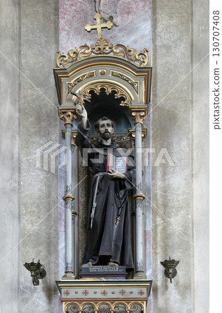 Saint Francis of Assisi, statue in the Church of Assumption in Sveta Marija na Muri, Croatia 130707408