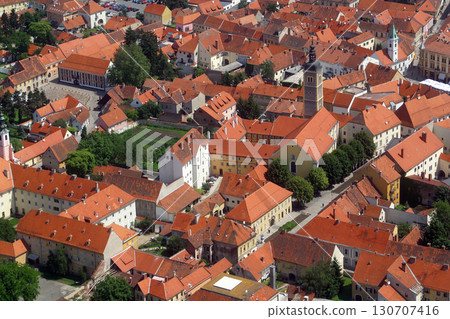 Aerial view of Varazdin, city in northwestern Croatia 130707416
