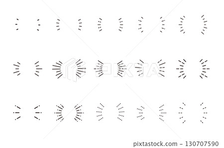 Both side sunburst ray frame vector material Both side sunburst ray frame vector material 130707590