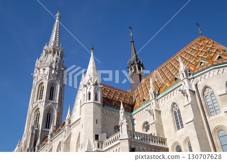 Church of St. Matthias near the fisherman bastion in Budapest, Hungary Church of St. Matthias near the fisherman bastion in Budapest, Hungary 130707628