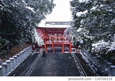 Snow-covered Omi Shrine Snow-covered Omi Shrine 130708129
