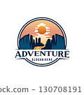 Adventure vintage letter emblem with graphic of Grand canyon 130708191
