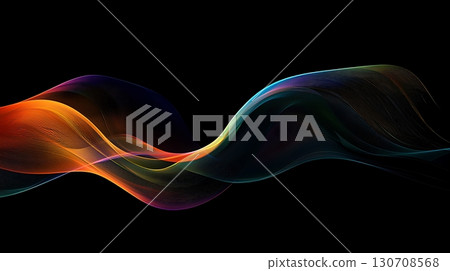 A colorful wave on a black background A colorful wave on a black background 130708568