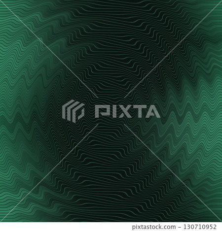 Abstract green wavy pattern illustration with a hypnotic and mesmerizing effect Abstract green wavy pattern illustration with a hypnotic and mesmerizing effect 130710952