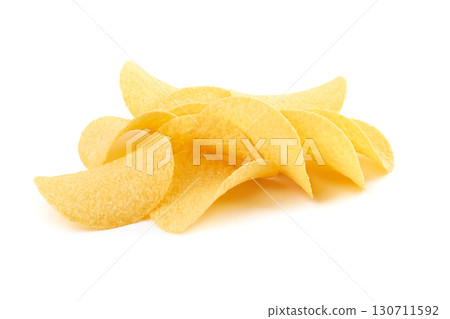 Potato chips isolated Potato chips isolated 130711592