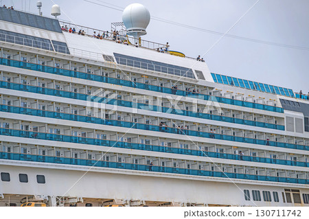 Large passenger ship at anchor 130711742