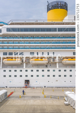 Large passenger ship at anchor 130711753