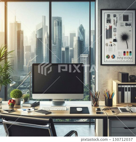 辦公室桌上的電腦 辦公室桌上的電腦 130712037