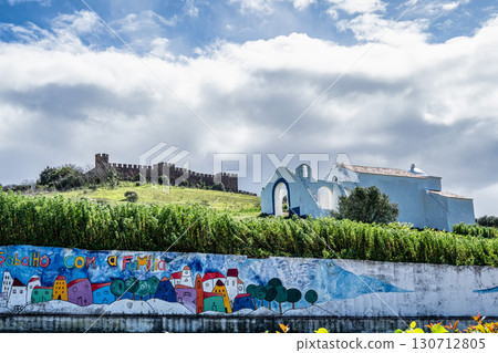 Castle and Igreja Matriz church in Santiago do Cacem, Alentejo, Portugal Castle and Igreja Matriz church in Santiago do Cacem, Alentejo, Portugal 130712805