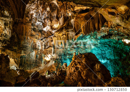 Mira de Aire Caves, Grutas de Mira de Aire at Leiria, Portugal. A set of limestone caves in Porto de Mos 130712850