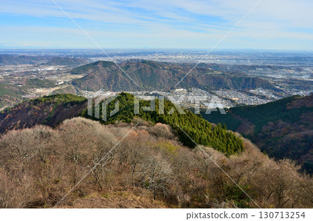 從丹澤高取山頂的觀景台拍攝的關東平原全景 從丹澤高取山頂的觀景台拍攝的關東平原全景 130713254
