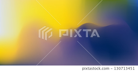 Contrast vibrant vector yellow and deep ultramarine blue colors mesh gradient background with wave shape. Colorful sun and water liquid wavy backdrop for ui design, banner, trendy poster 130713451