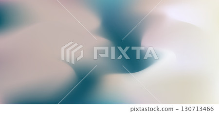 Abstract pastel light creamy yellow pink and aquamarine blue vibrant mesh gradient colors background with wave shapes. Soft wavy trendy y2k concept for ui design, banner, calm spring poster 130713466